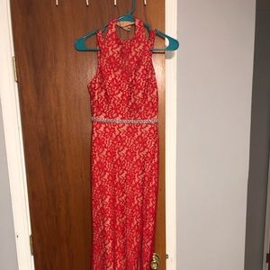 red lace dress